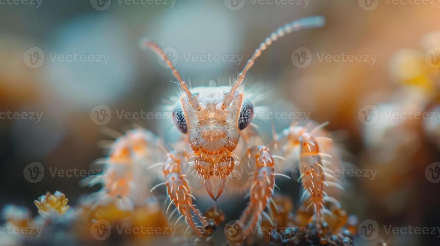 a stunning image of an exotic, multi-colored bug with intricate details. photo