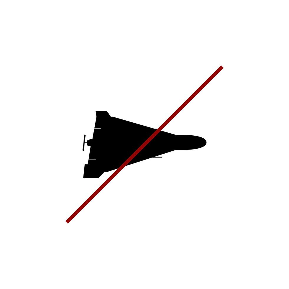 Stop Kamikaze combat drone. vector