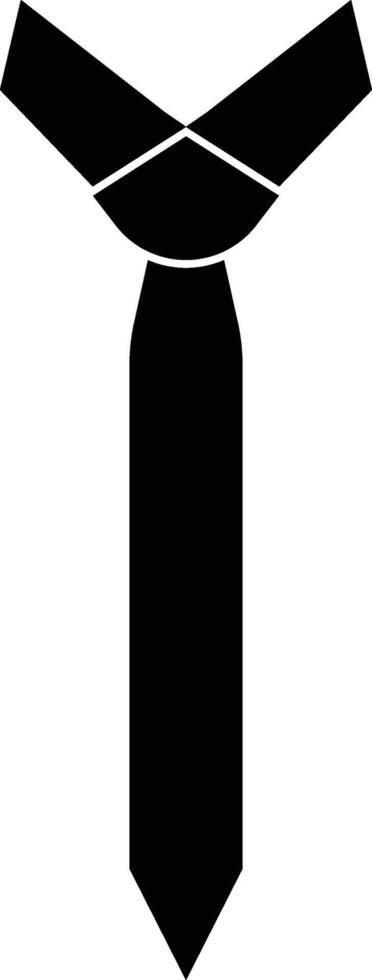 Necktie Attached to Collar Icon vector