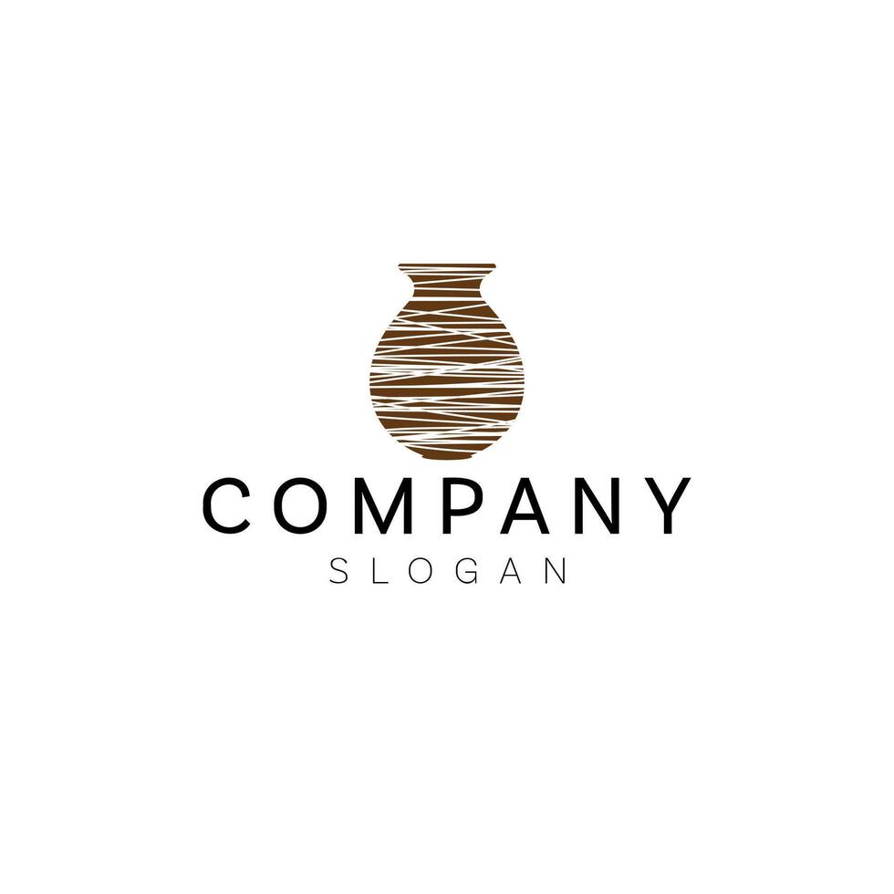 clay ceramic logo template design vector