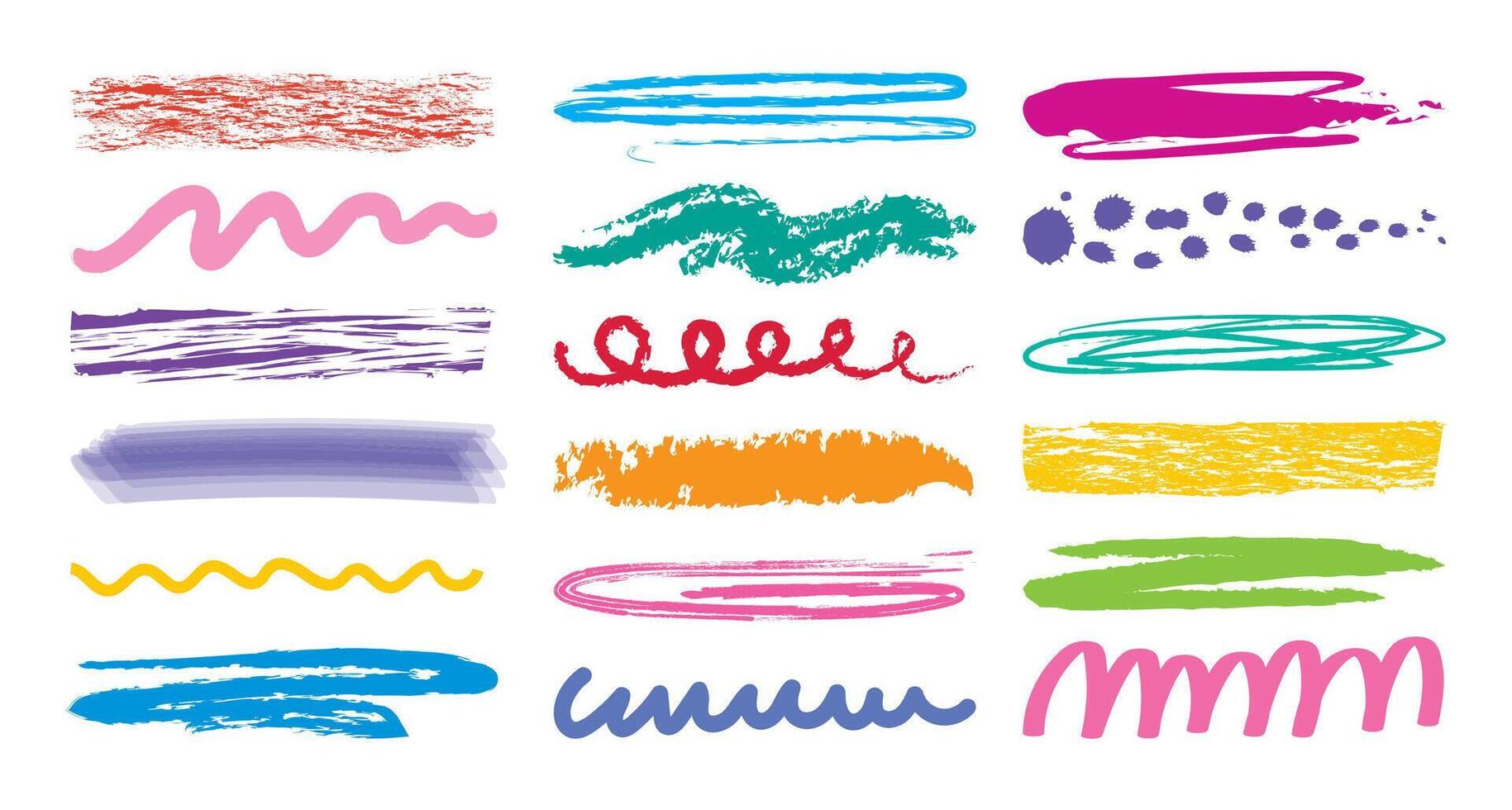 Handdrawn Brush Strokes And Sketches vector