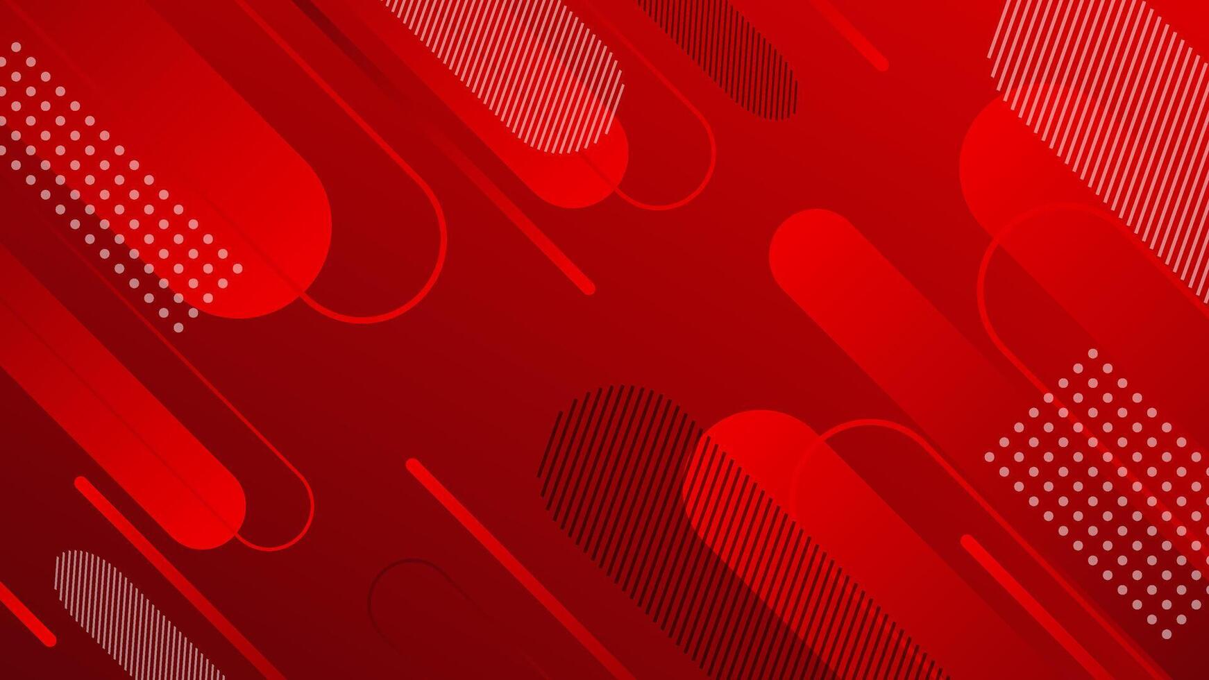 Abstract Red Geometric Background vector