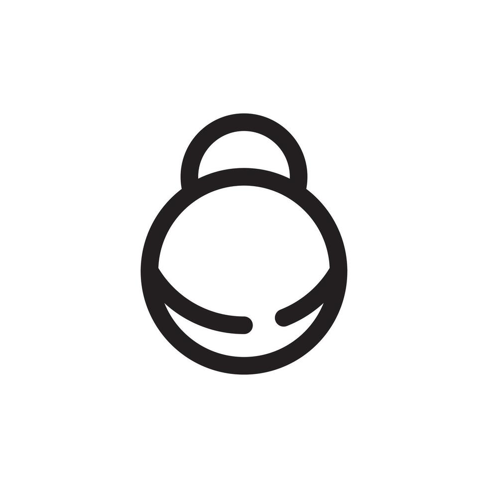 Bag icon. Linear illustration from beautiful collection. Circle design vector