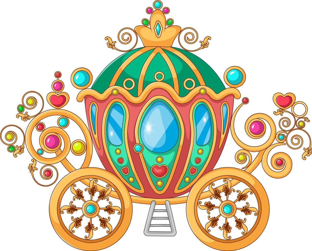 Princess and Prince Carriage Illustration vector
