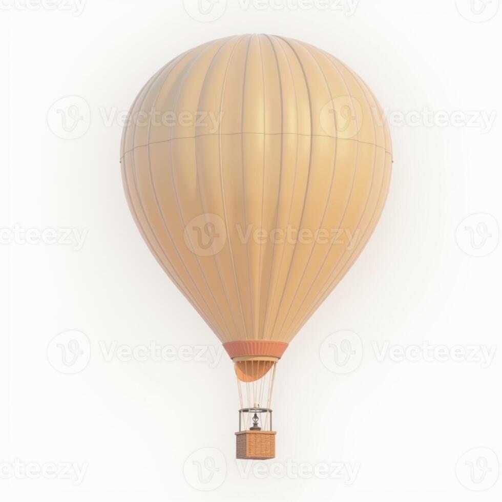 Hot air balloon isolated on white background. suitable for mockups. photo