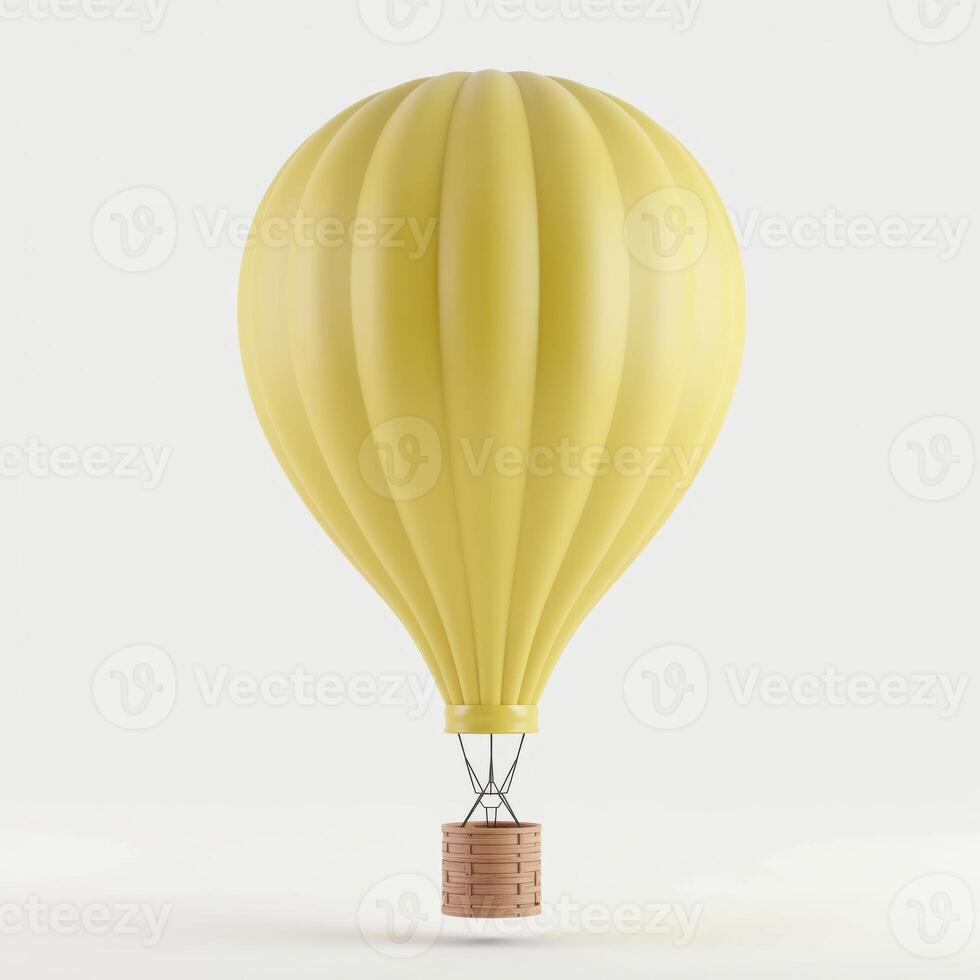 Hot air balloon isolated on white background. suitable for mockups. photo