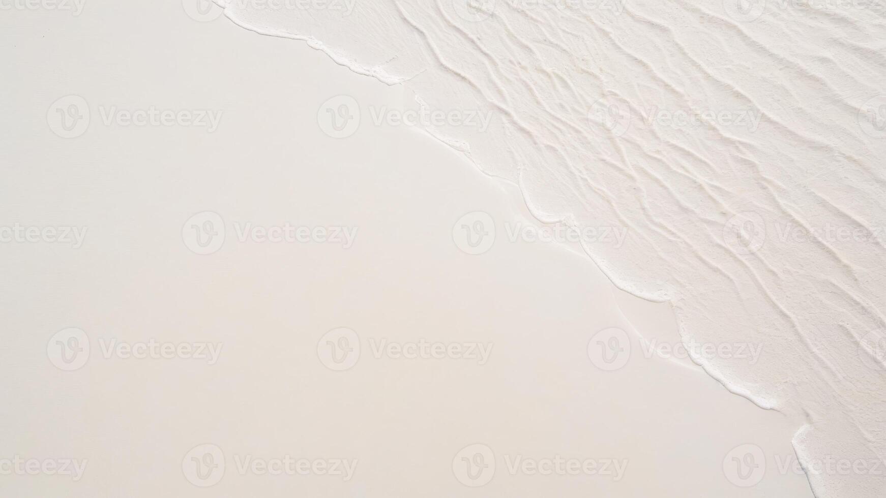 top view of waves on the edge of a white sand beach with texture as a background. photo