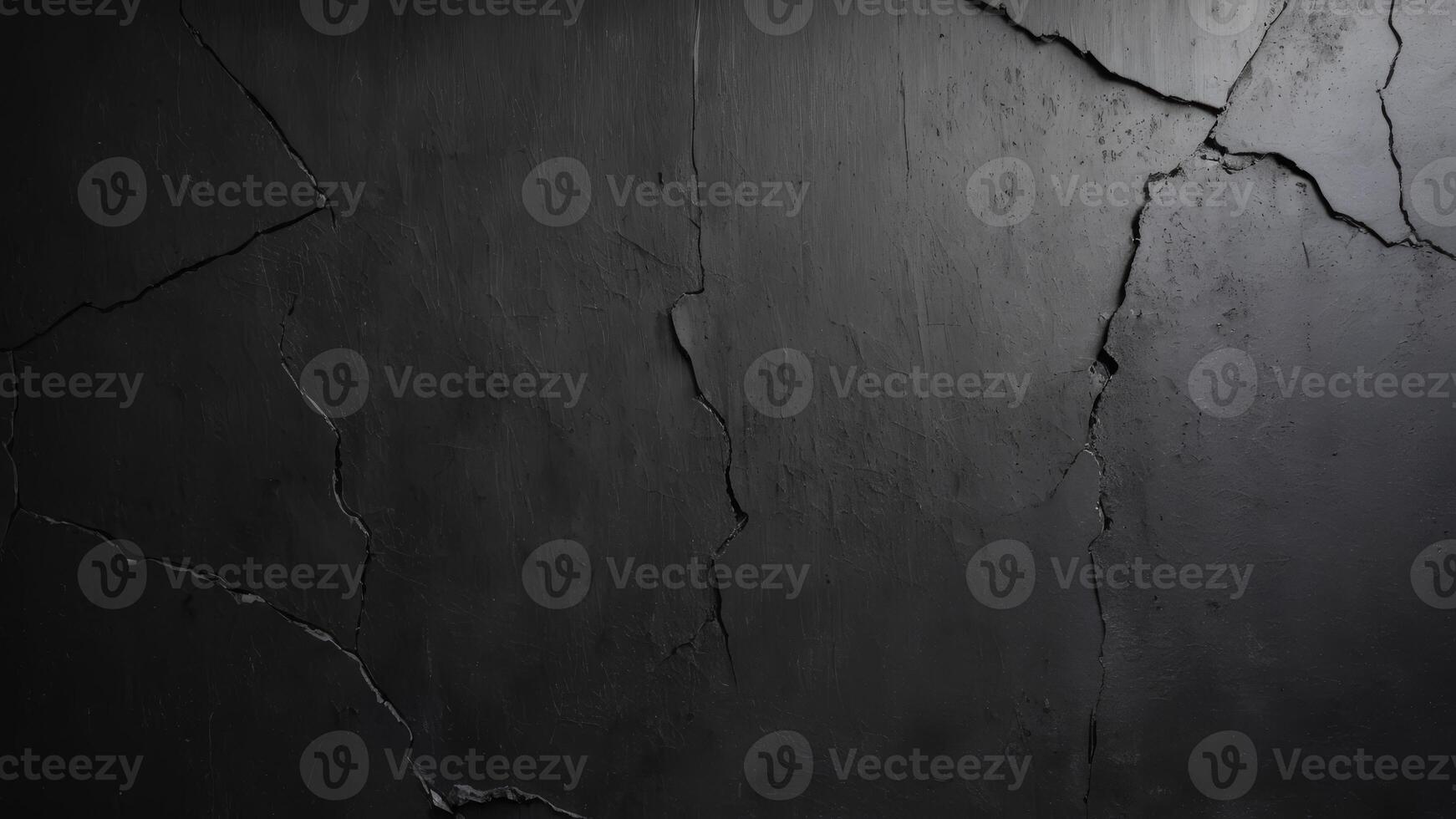 old cracked black wall with texture as background photo