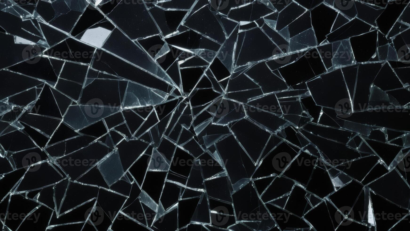 broken glass on a dark background photo