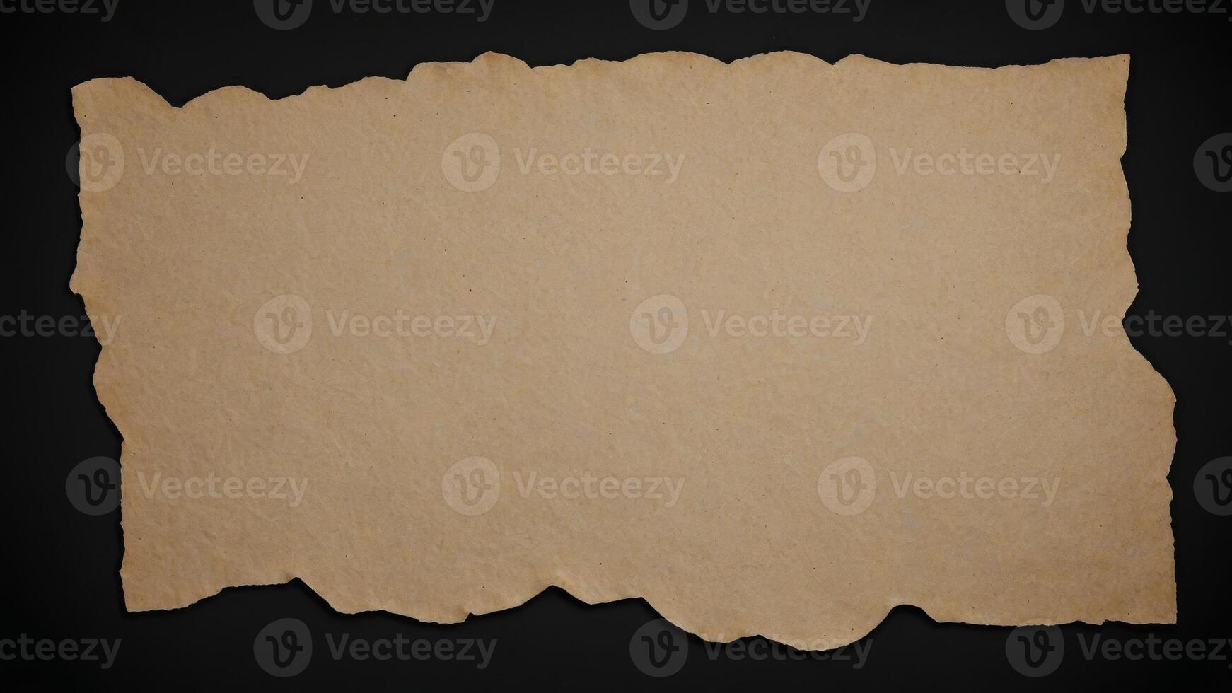 pieces of torn vintage paper with uneven edges. photo