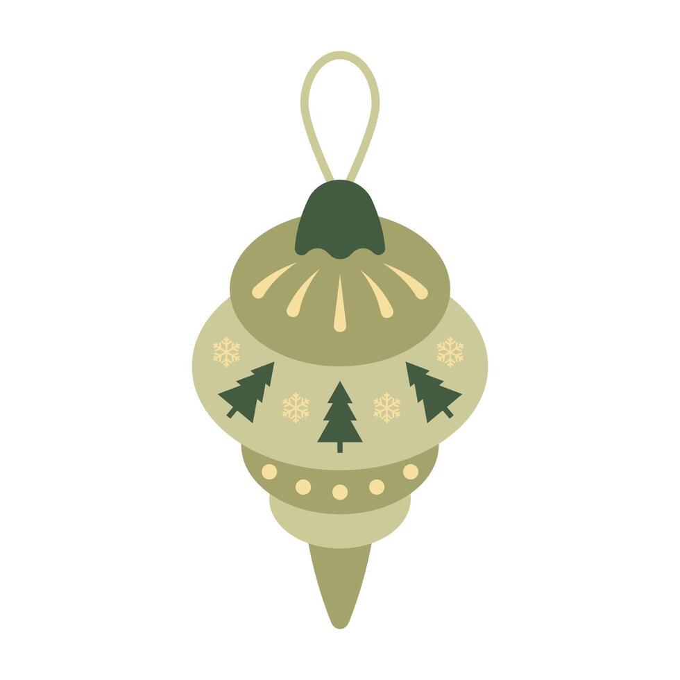 Colorful vivid Christmas balls in red green gold and pink colors vector