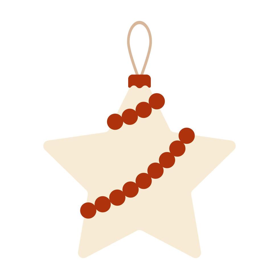 Cute Xmas Tree Elements with Holiday Balls, Toys and Festive Ornaments vector