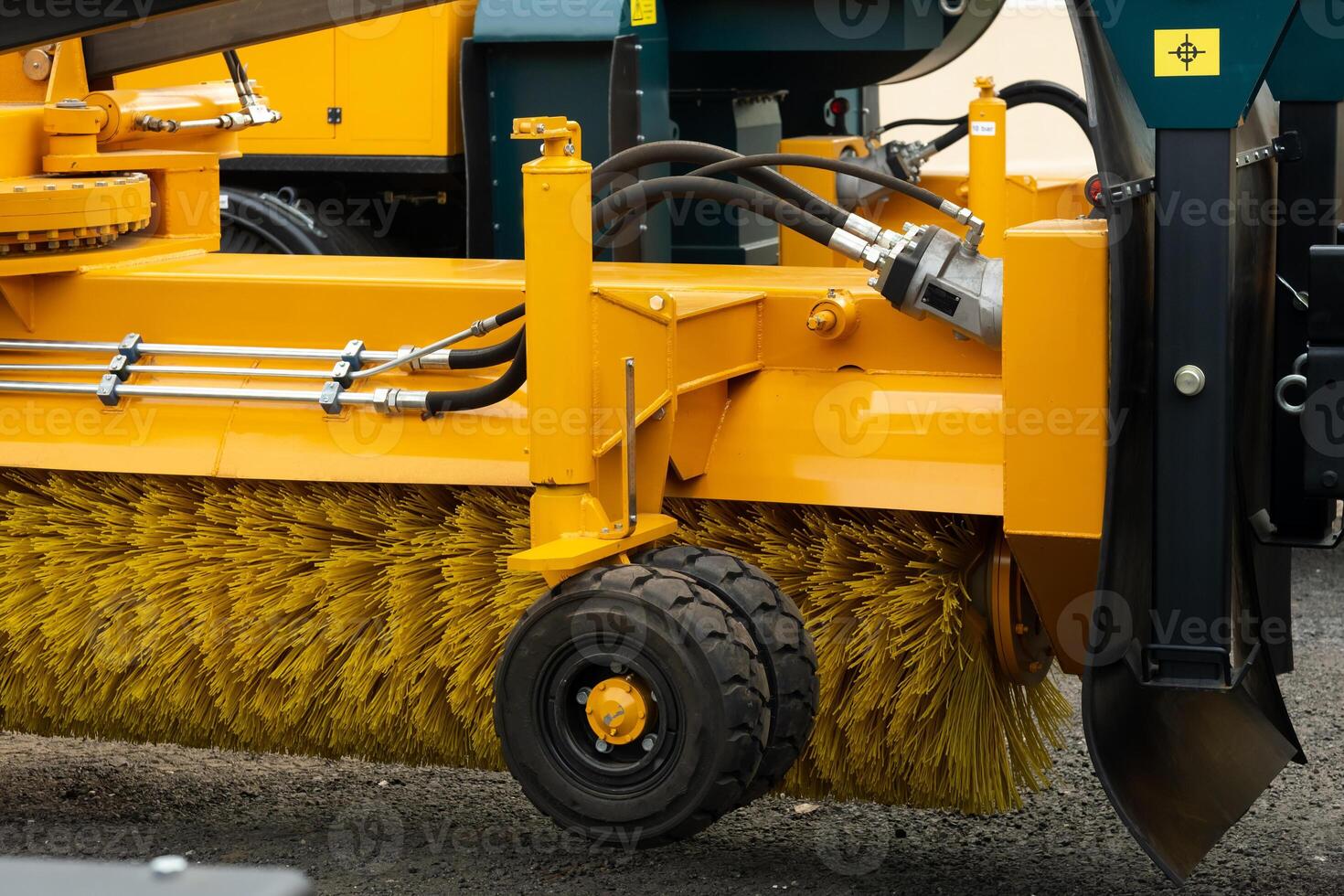 A close-up of the new snow removal device. Snow removal device photo