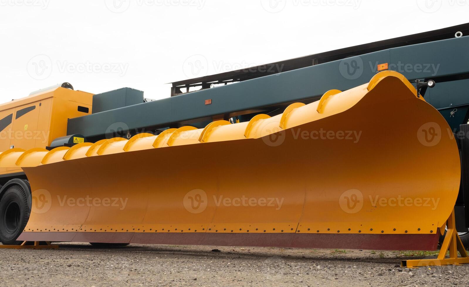 A close-up of the new snow removal blade for vehicles photo