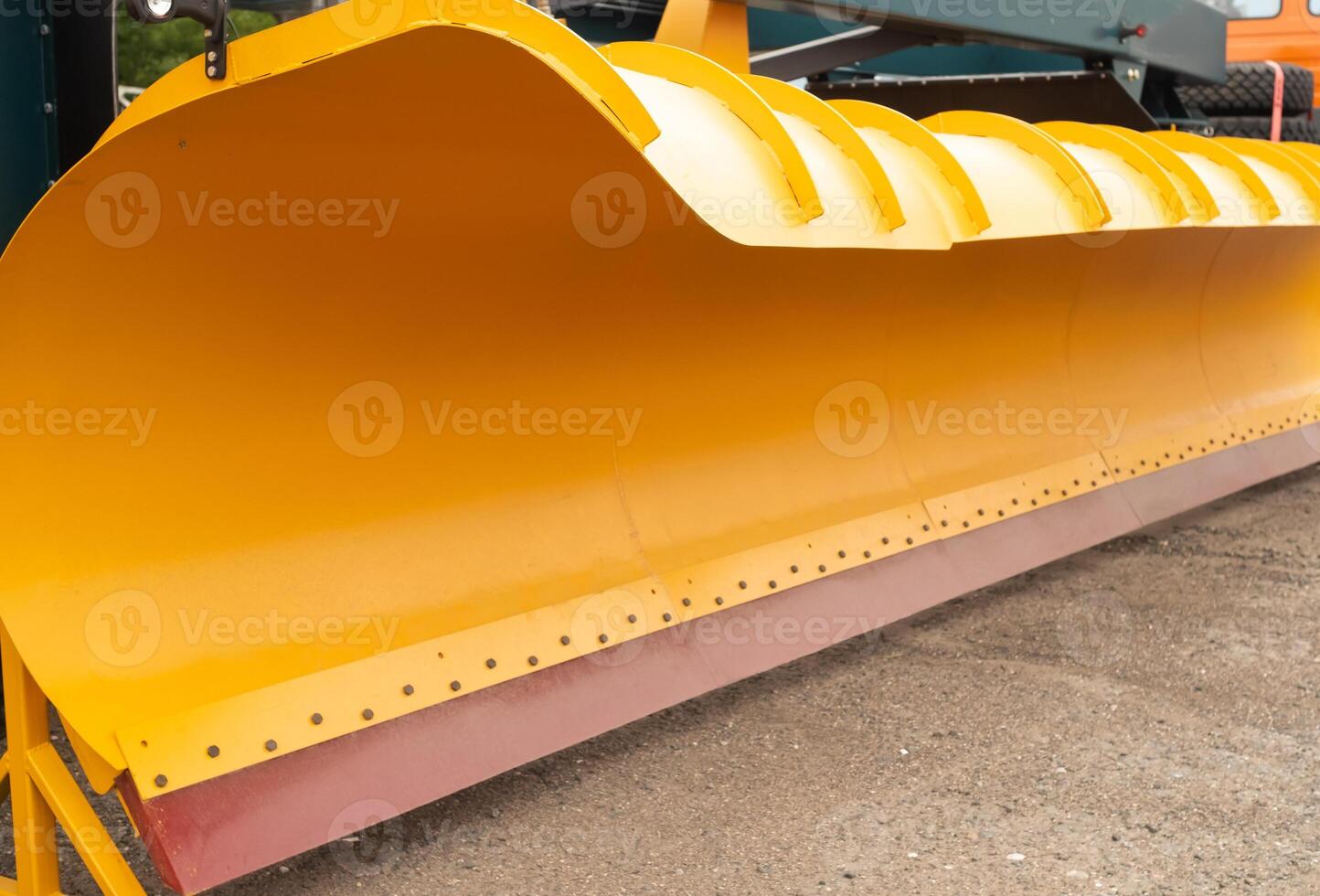 A close-up of the new snow removal blade for vehicles photo