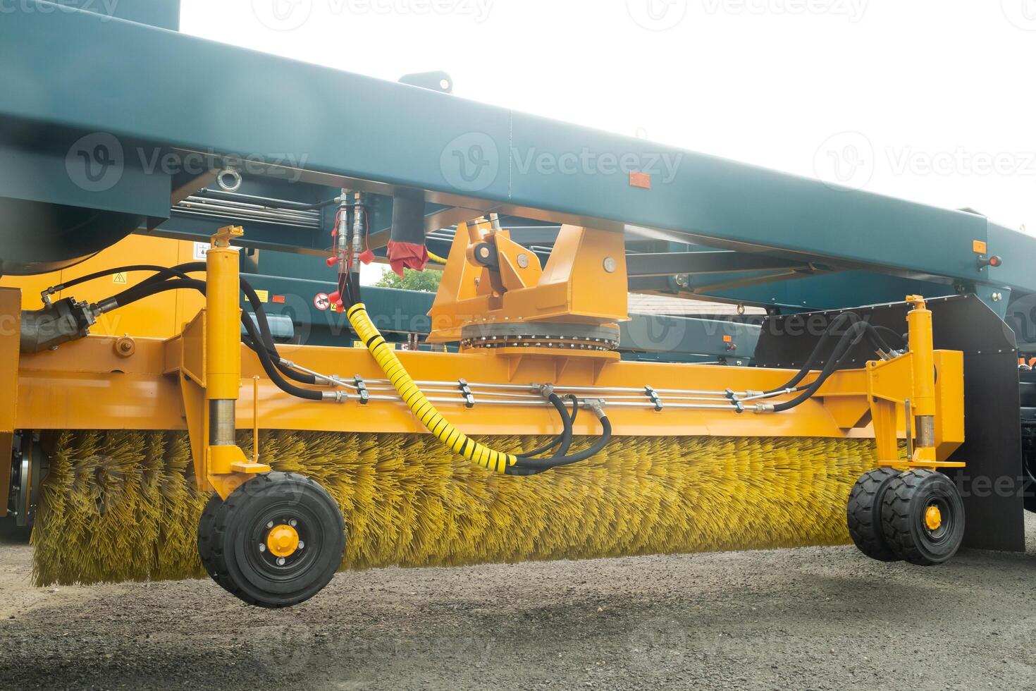 A close-up of the new snow removal device. Snow removal device photo