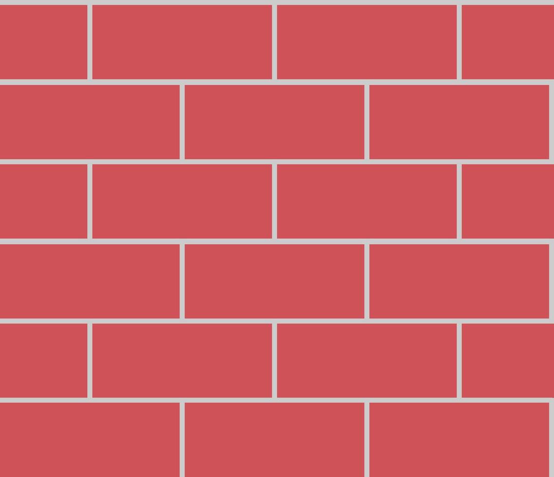 A simple wall built with red bricks illustration, red bricks pattern, building block, red brick and cement wall, suitable for architecture and interior posts, good for social media and print materials vector