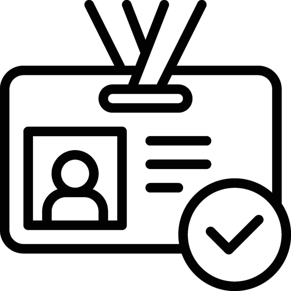 Id Card Icon. Pass card identity icon vector