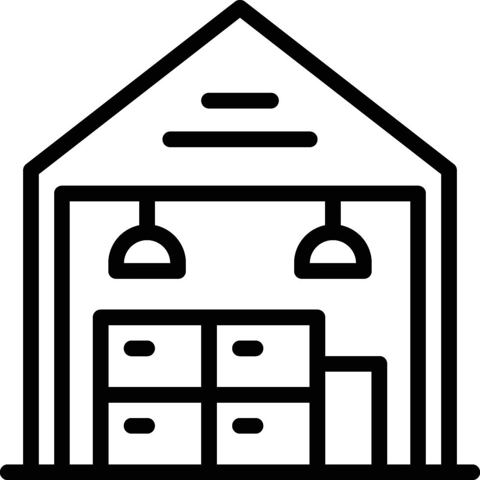 Warehouse Icon. Distribution Center Icon vector