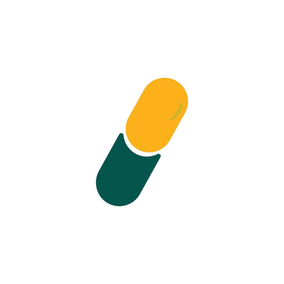 capsule medic logo design concept vector