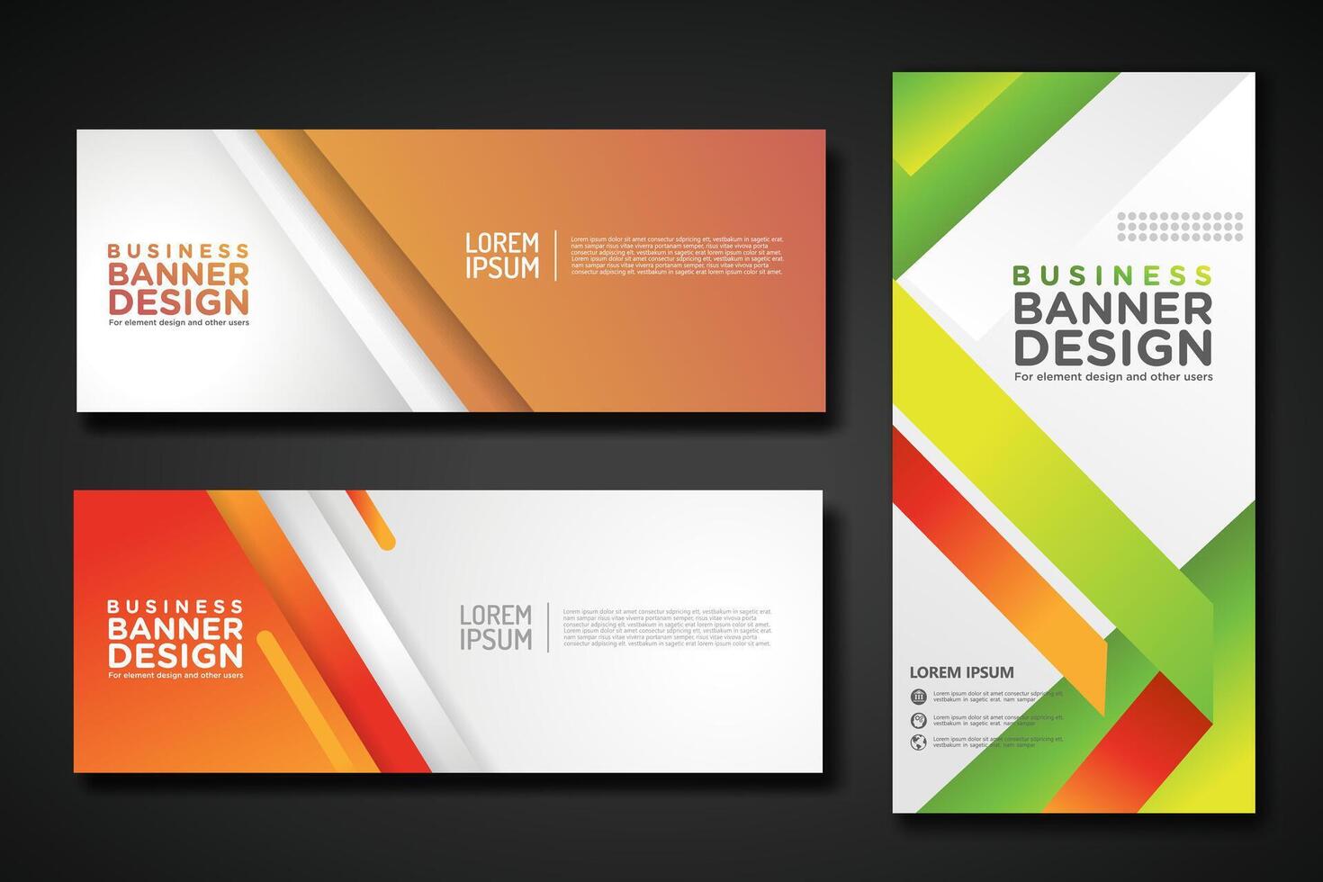 Set modern abstract banners for corporate concept, element design. illustration vector