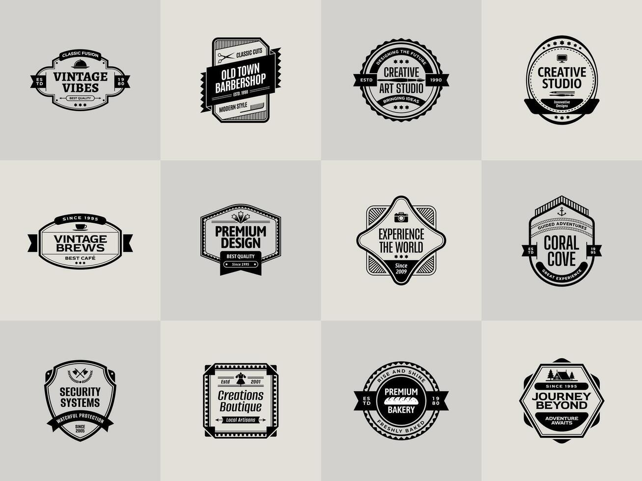 vintage labels set of vintage labels, badges and labels for your design vector