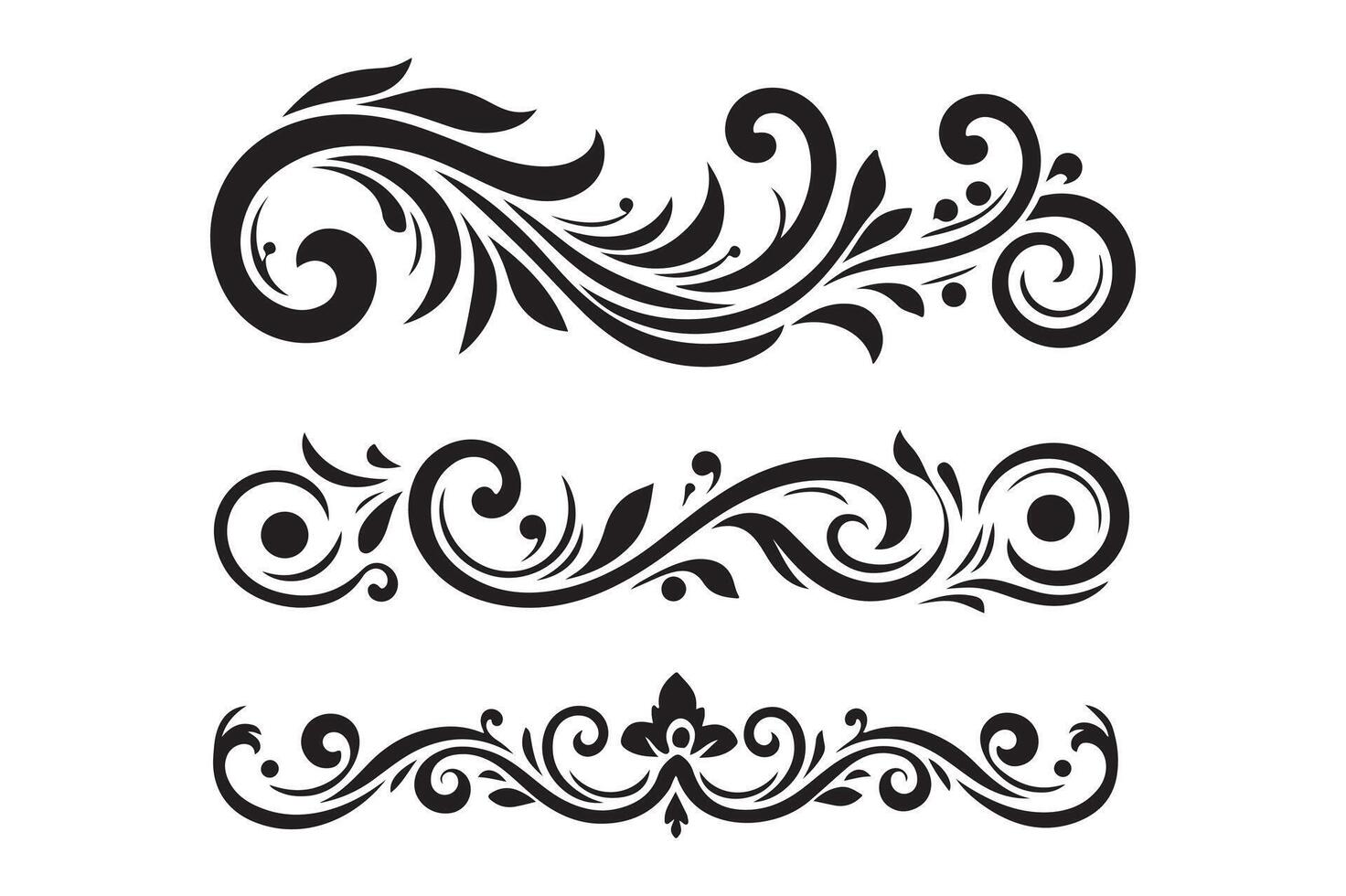 Classic Ornament Silhouette Illustration vector