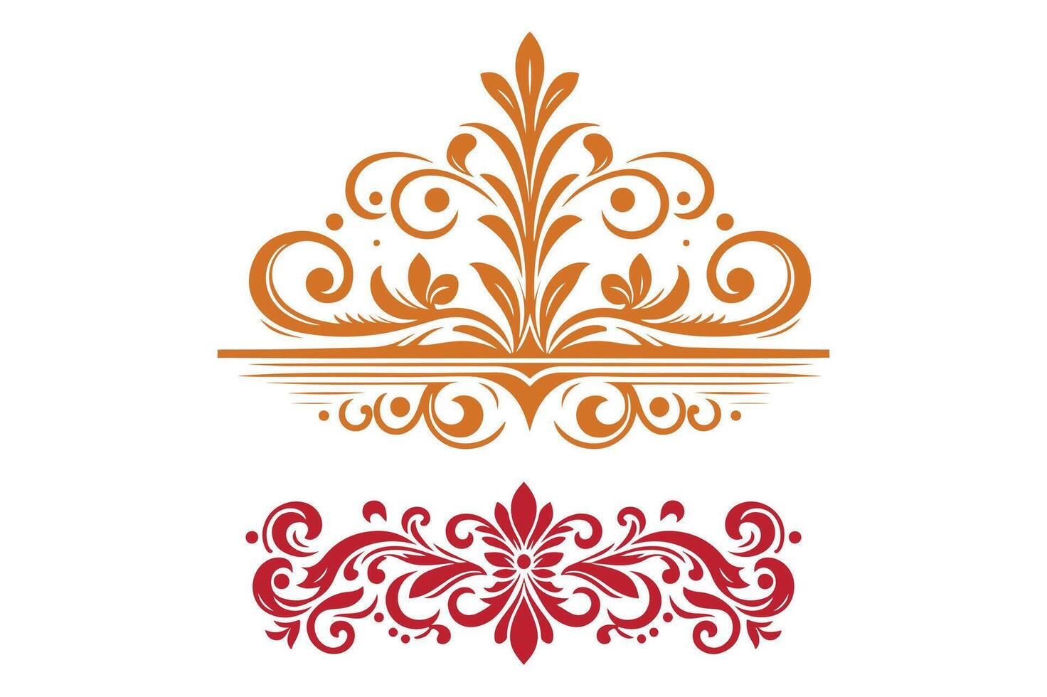 Vintage Ornament Silhouette Art vector