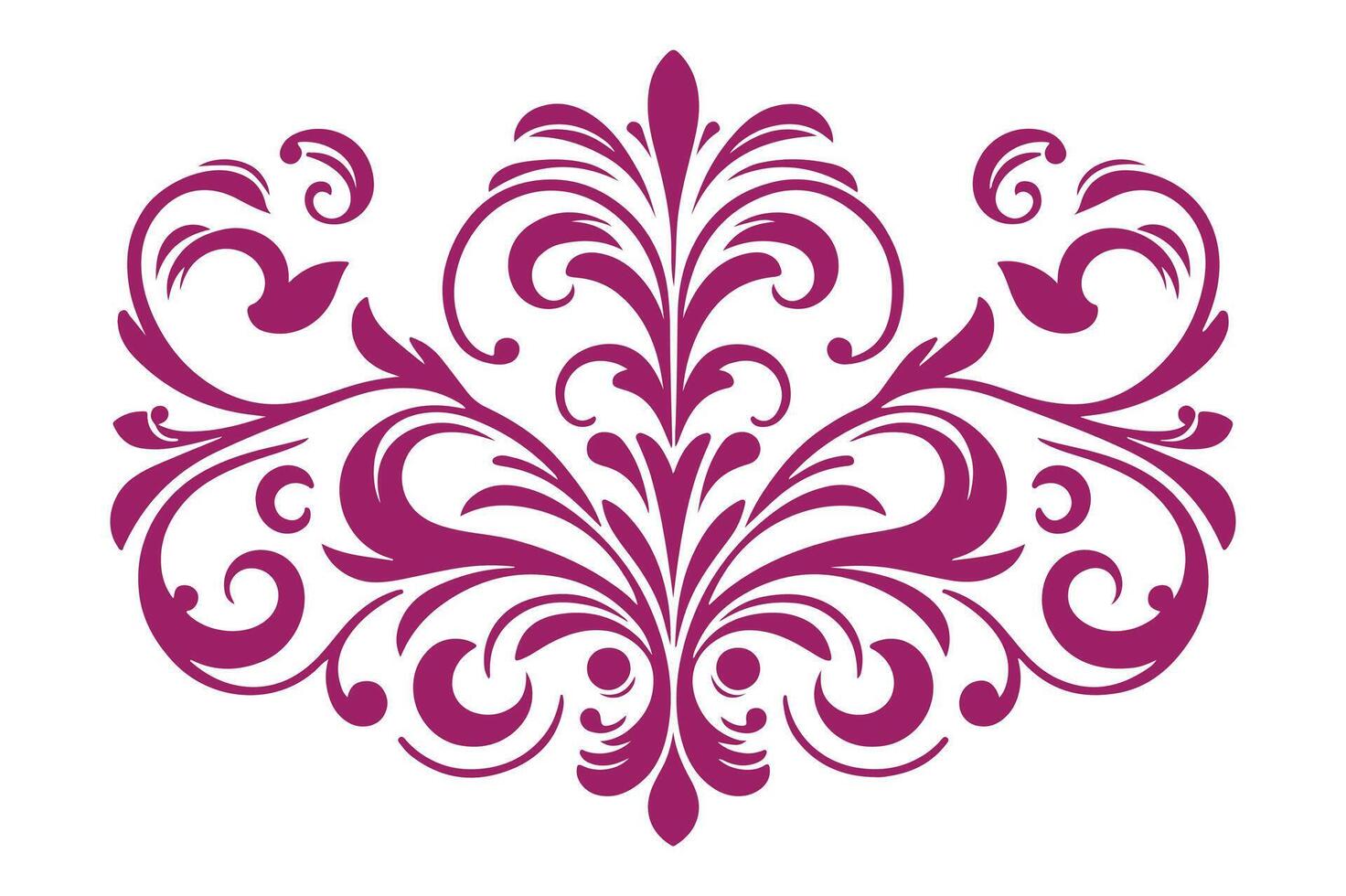 Baroque Ornament Silhouette Illustration vector