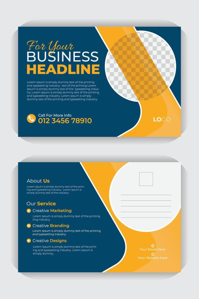 EDDM Postcard template, creative, modern, luxury, professional, business postcard design for your business. Professional colorful business postcard design vector