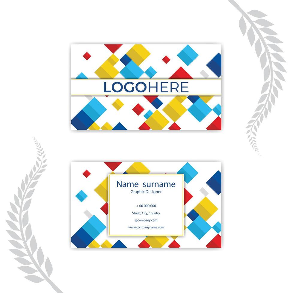 Print Abstract business identity design card template. vector
