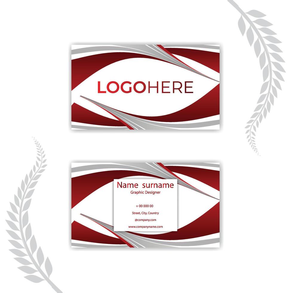 Print abstract business card design. vector