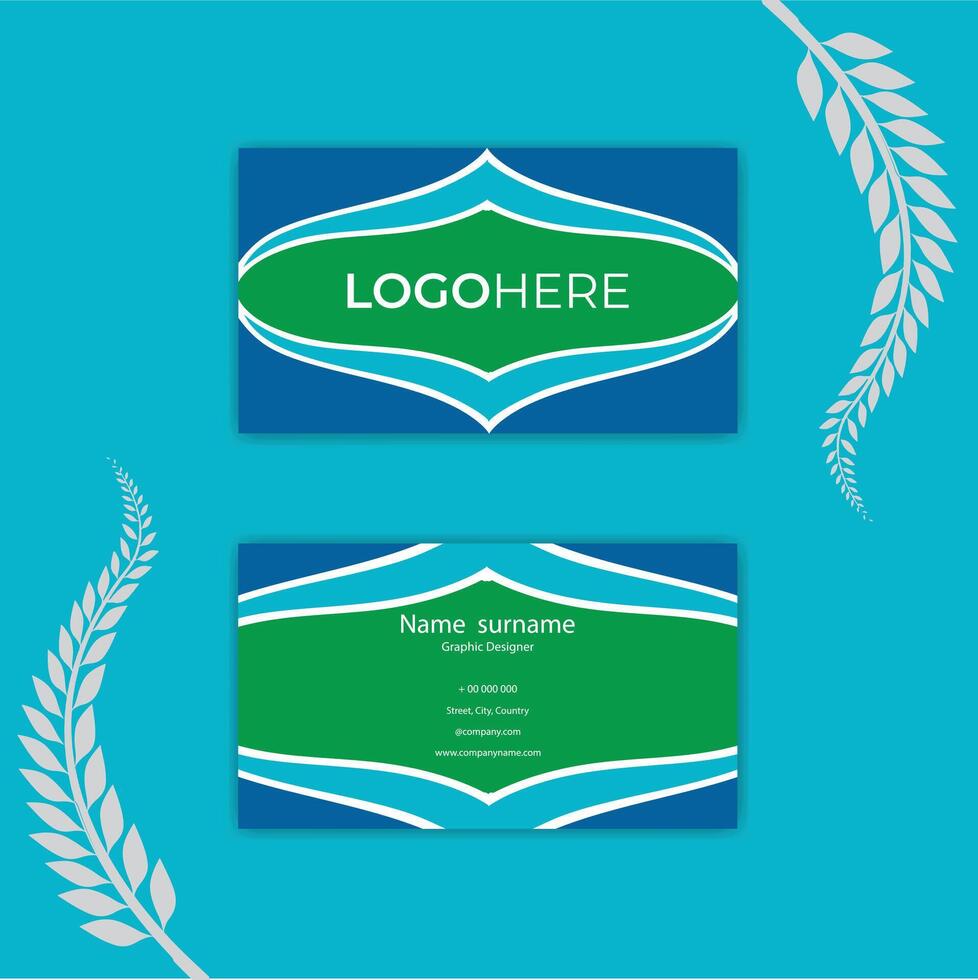 Print a classic business card template. vector