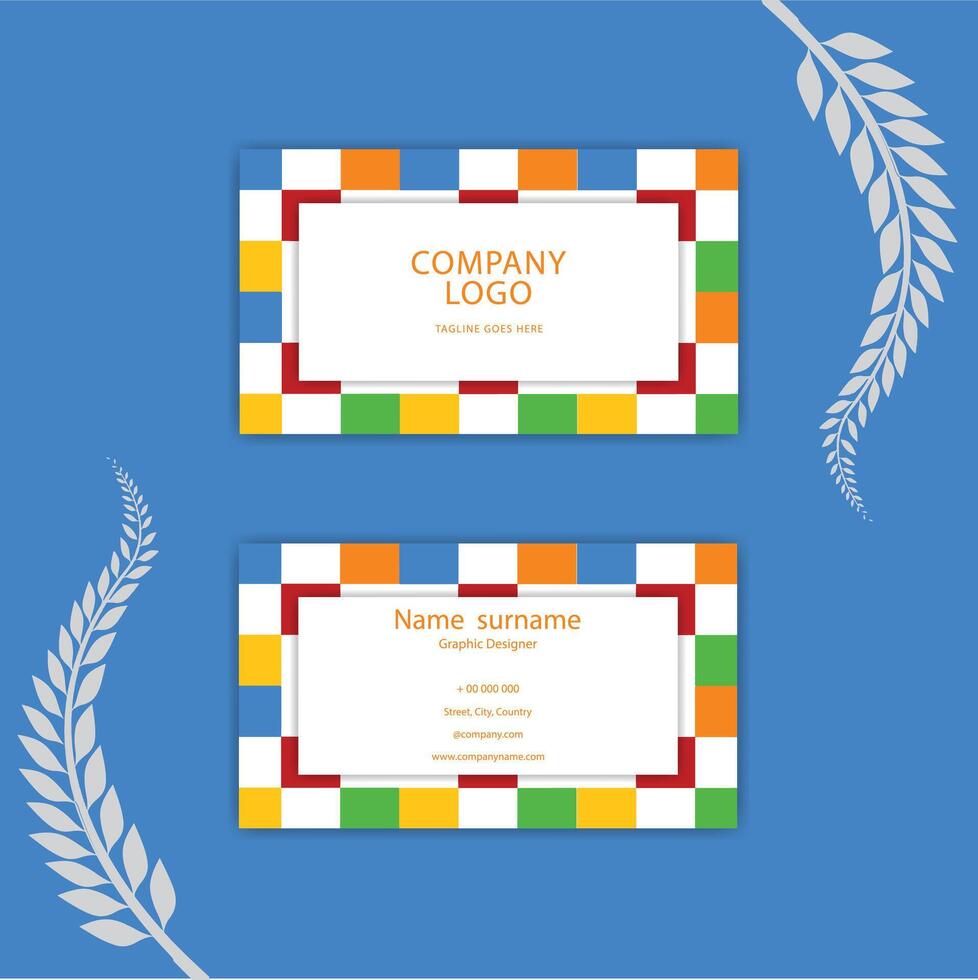 Print creative and clean business card templates. vector