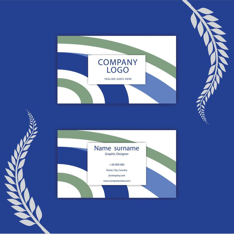 Abstract business card template design. vector