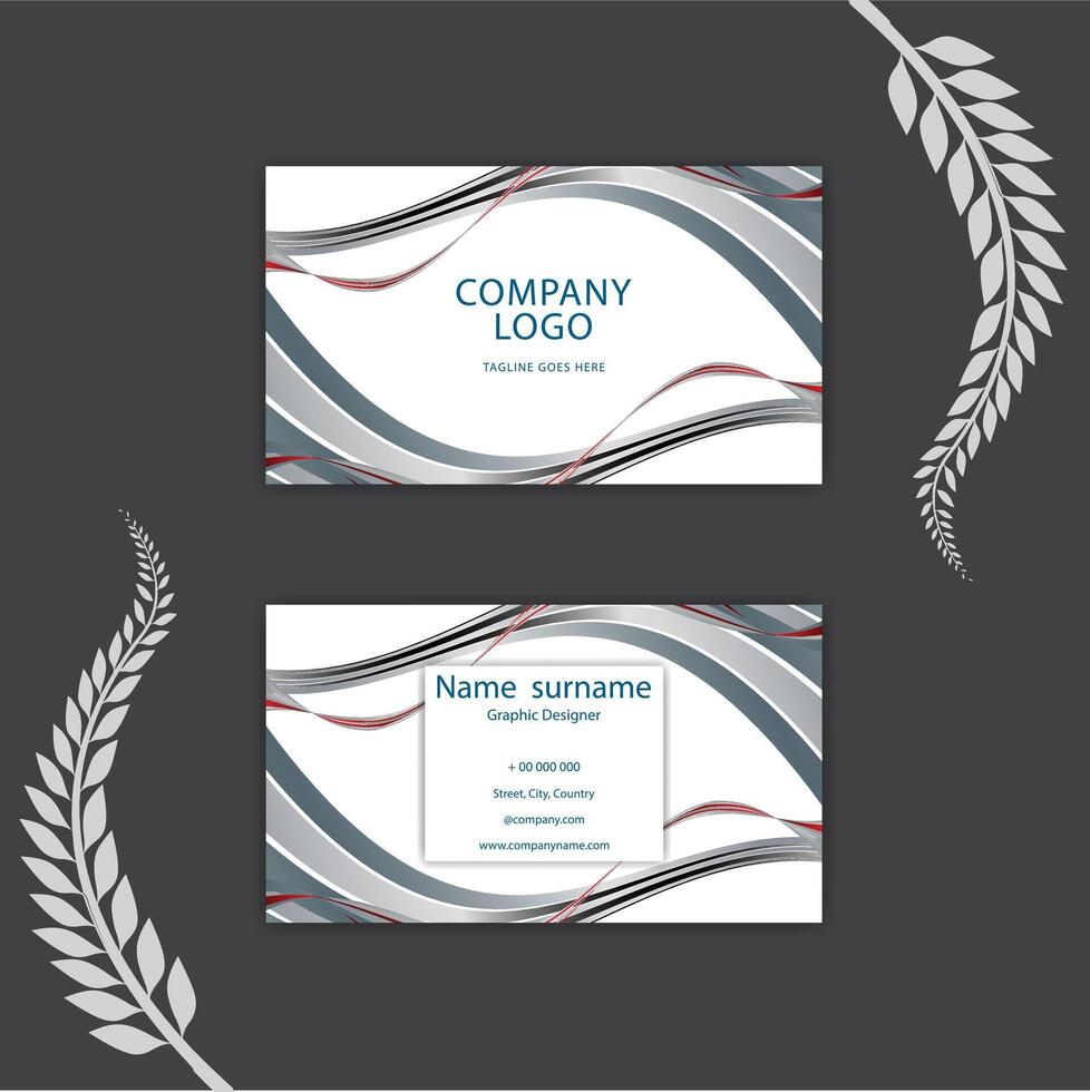 Print professional business card template. vector
