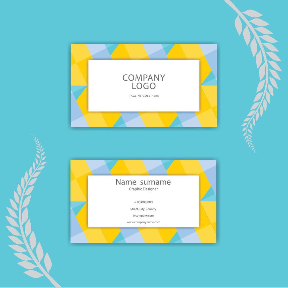 Print Modern business card template with elegant style. vector