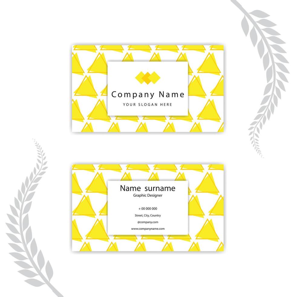 Print Modern business card template with abstract shapes. vector