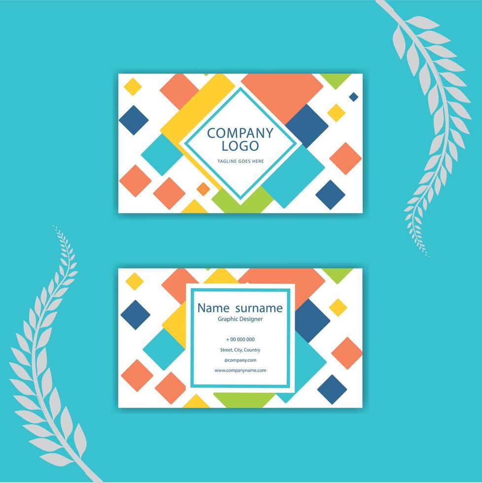 Print Creative Business Card Template. vector