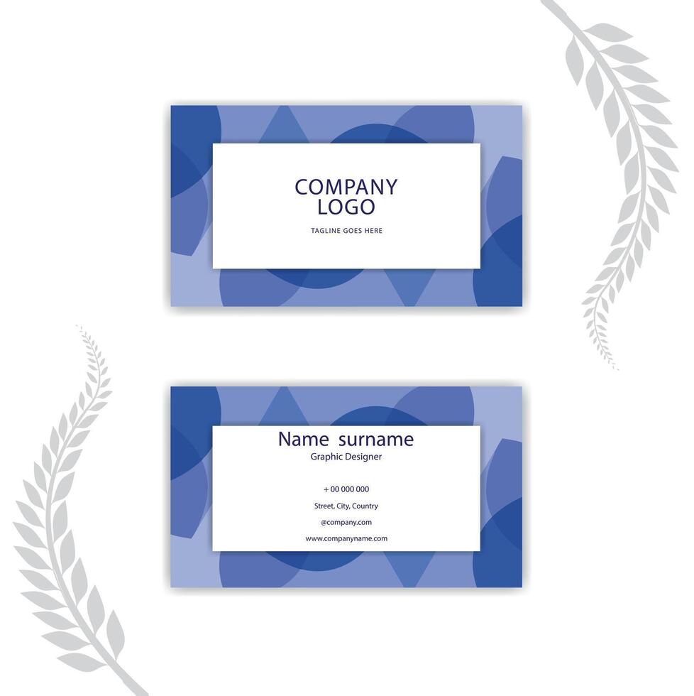 Print stylish abstract business card template. vector