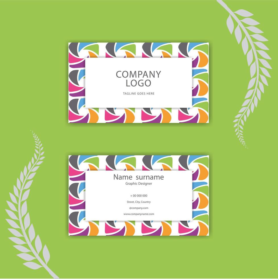 Print a Creative business card template. vector