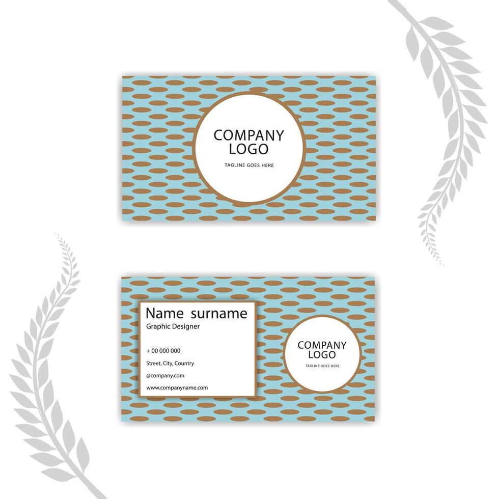Print business card and template. vector