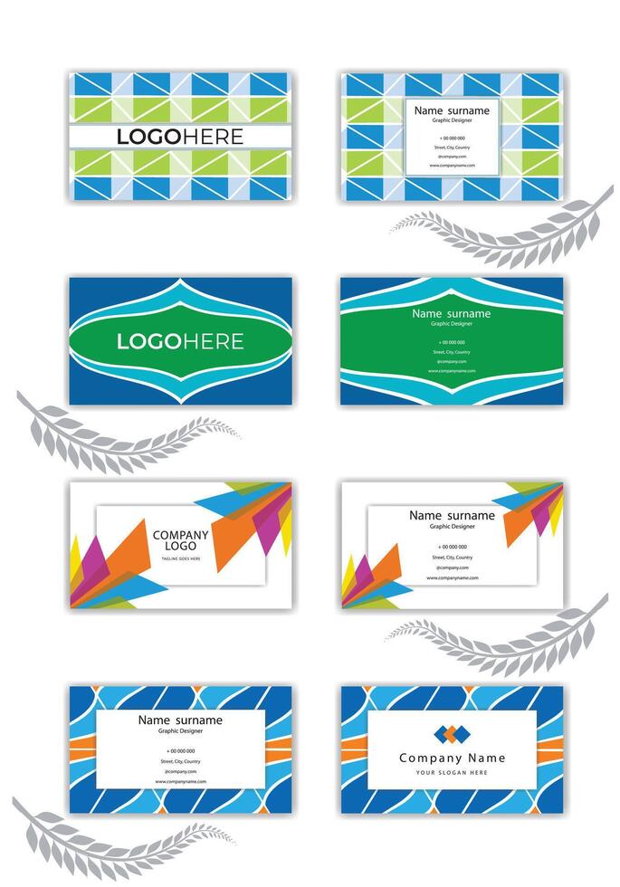 Print Abstract business cards concept. vector