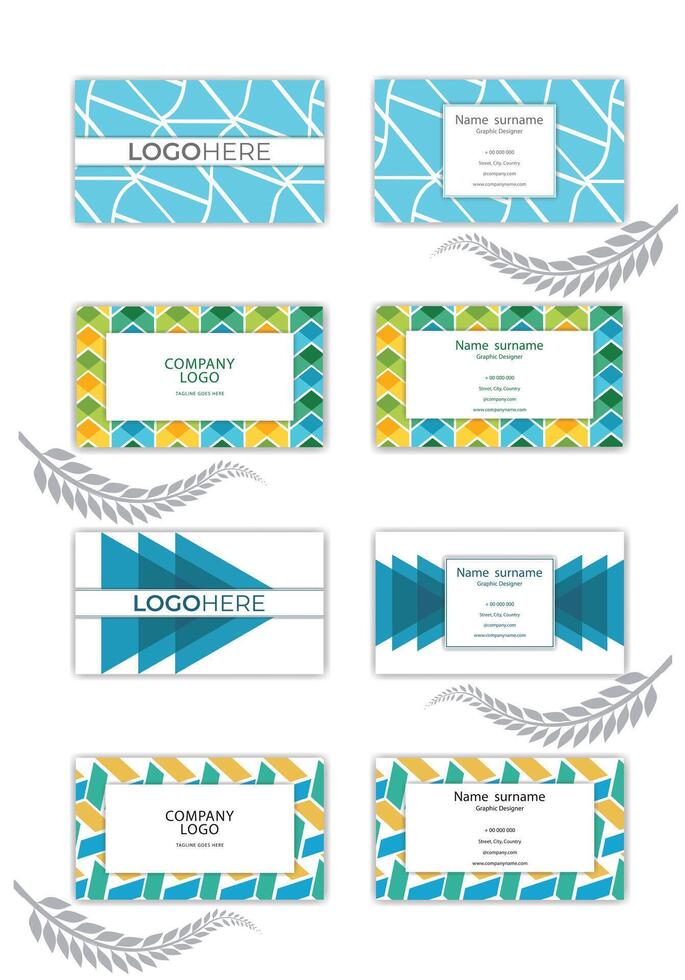Print Abstract business identity design card template. vector