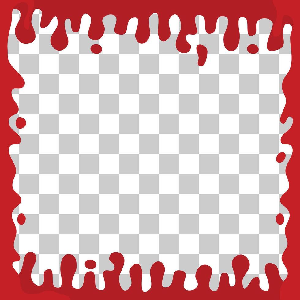 Halloween frame with red blood dripping . illustration vector