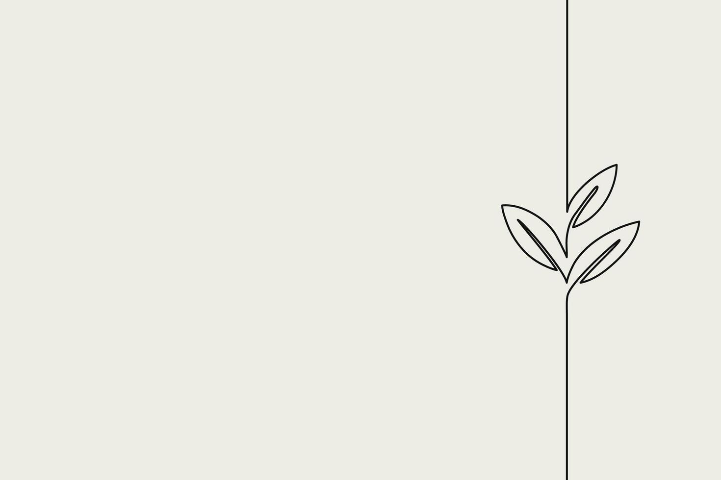 Single continuous line art growing sprout.Plant leaves seed grow soil seeding eco natural farm concept design. illustration vector