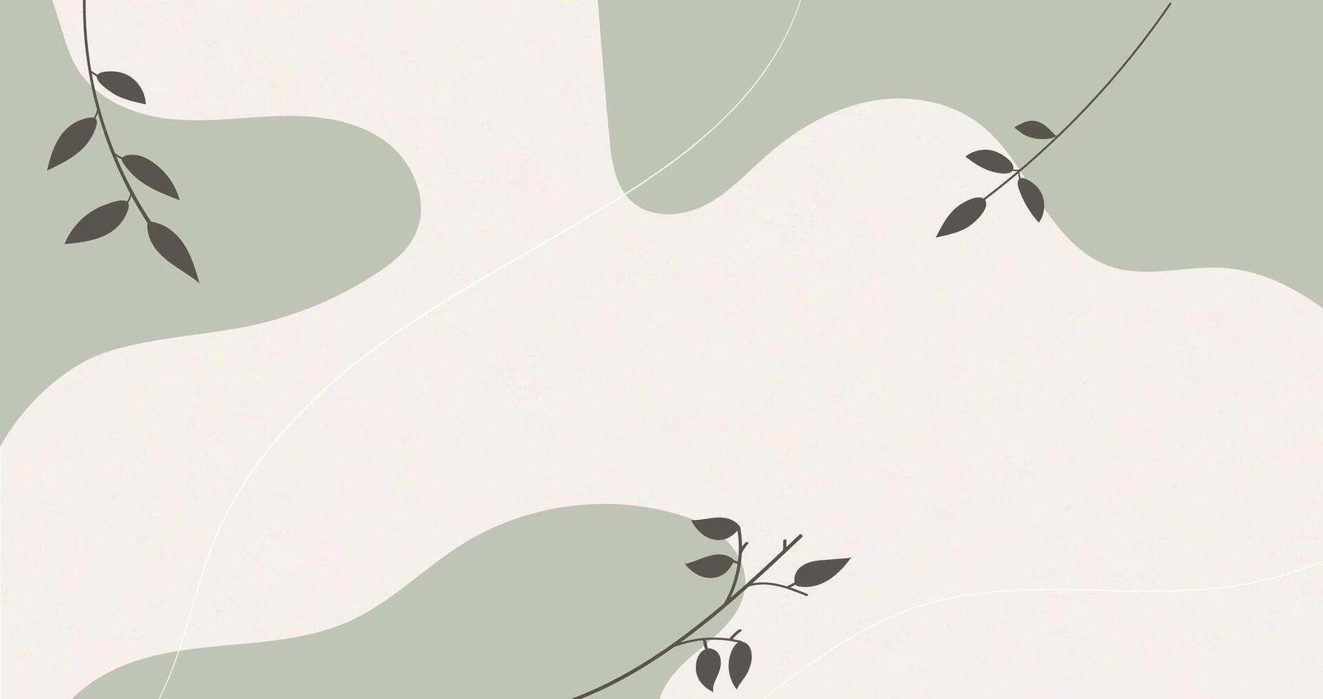 abstract background with leaves and branches vector