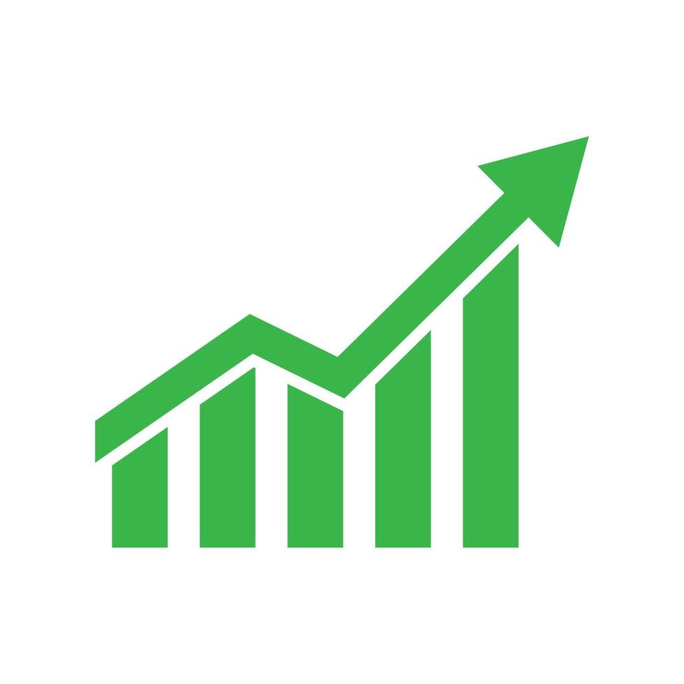 Growth arrow icon. Growth icon, business infographic icon, growth symbol. Growth icon isolated on white background. illustration. EPS 10 vector