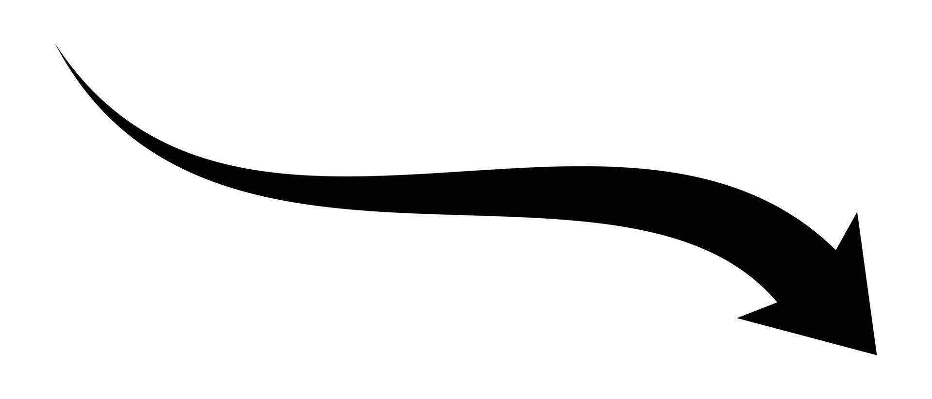 Long arrow icon isolated on white background. Black Long arrow to the left . , isolated. vector