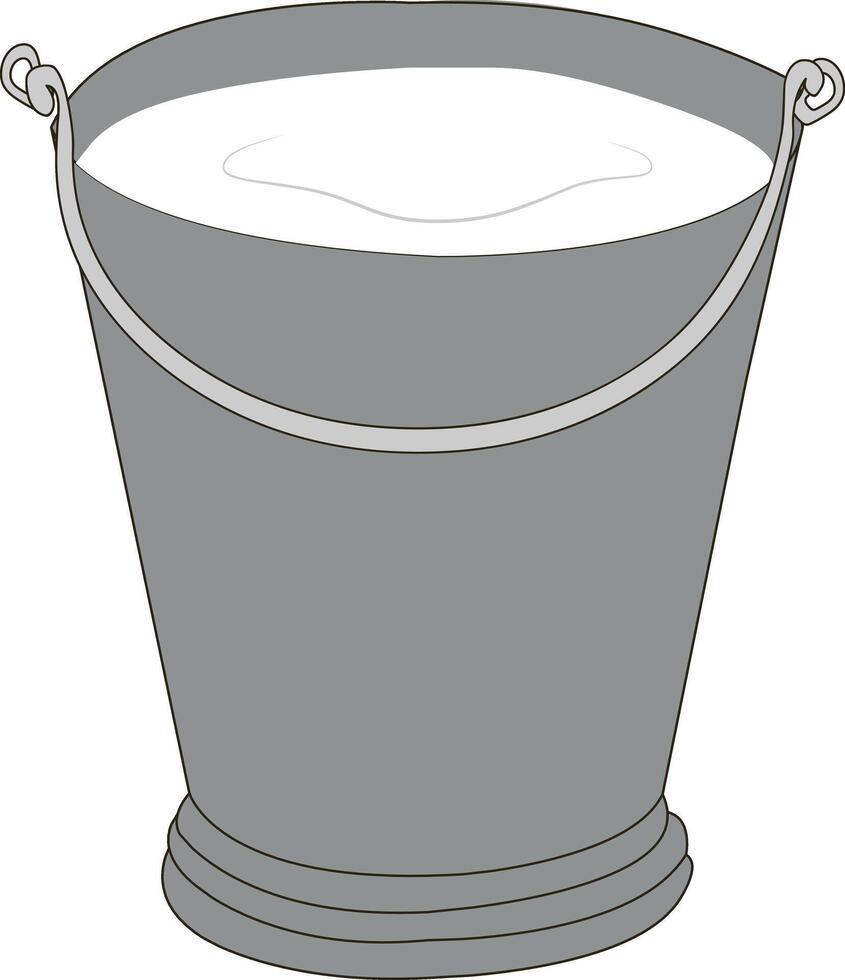 Bucket with water on white background vector